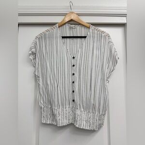 Maurices Black and White Striped Blouse